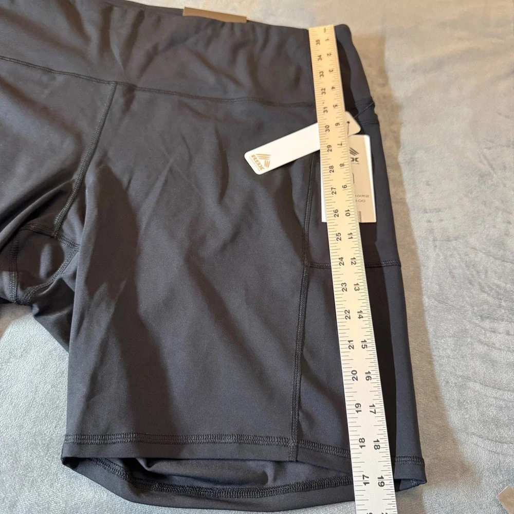 RBX Womens Compression Bike Shorts 3X Black Side Pockets Athleisure Utility
